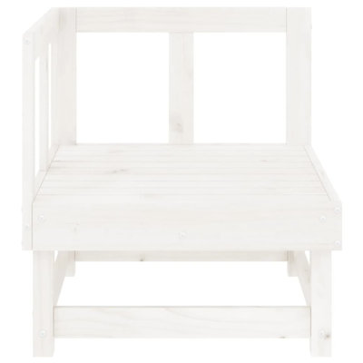 Ophelia & Co. Patio Corner Sofa White Solid Wood Pine