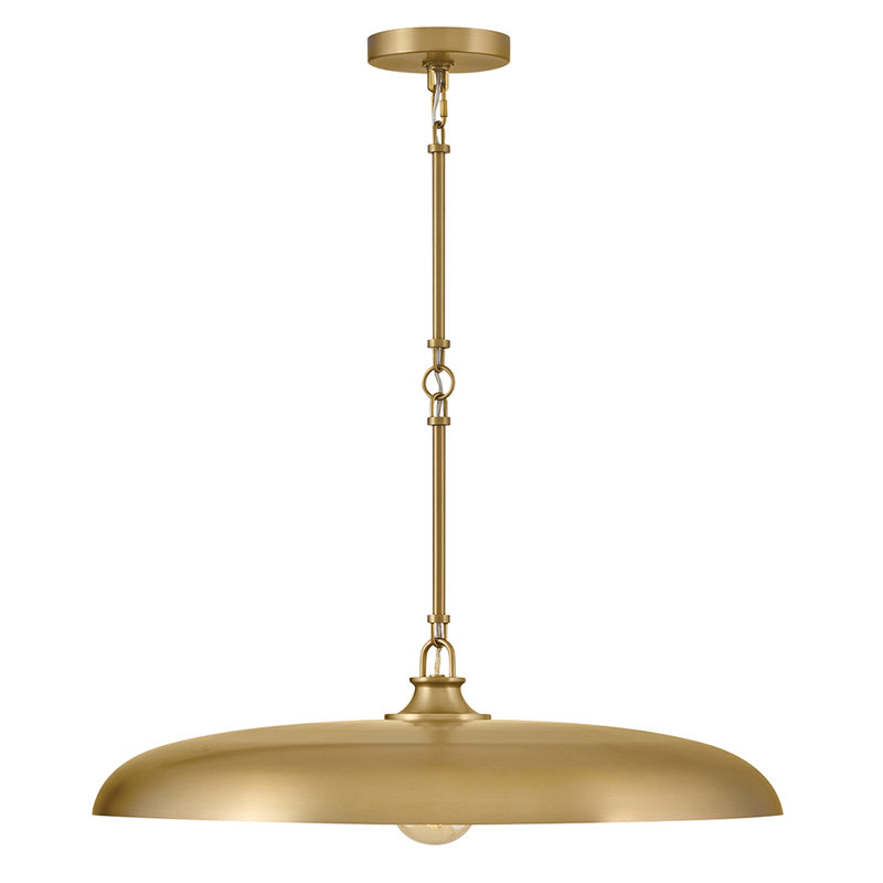 Sadie 1 - Light Steel Chandelier, Lacquered Brass, 6.25" H x 18" W x 18" D