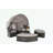 Outdoor Patio Round Daybed with Retractable Canopy and Storable Table-1910798212