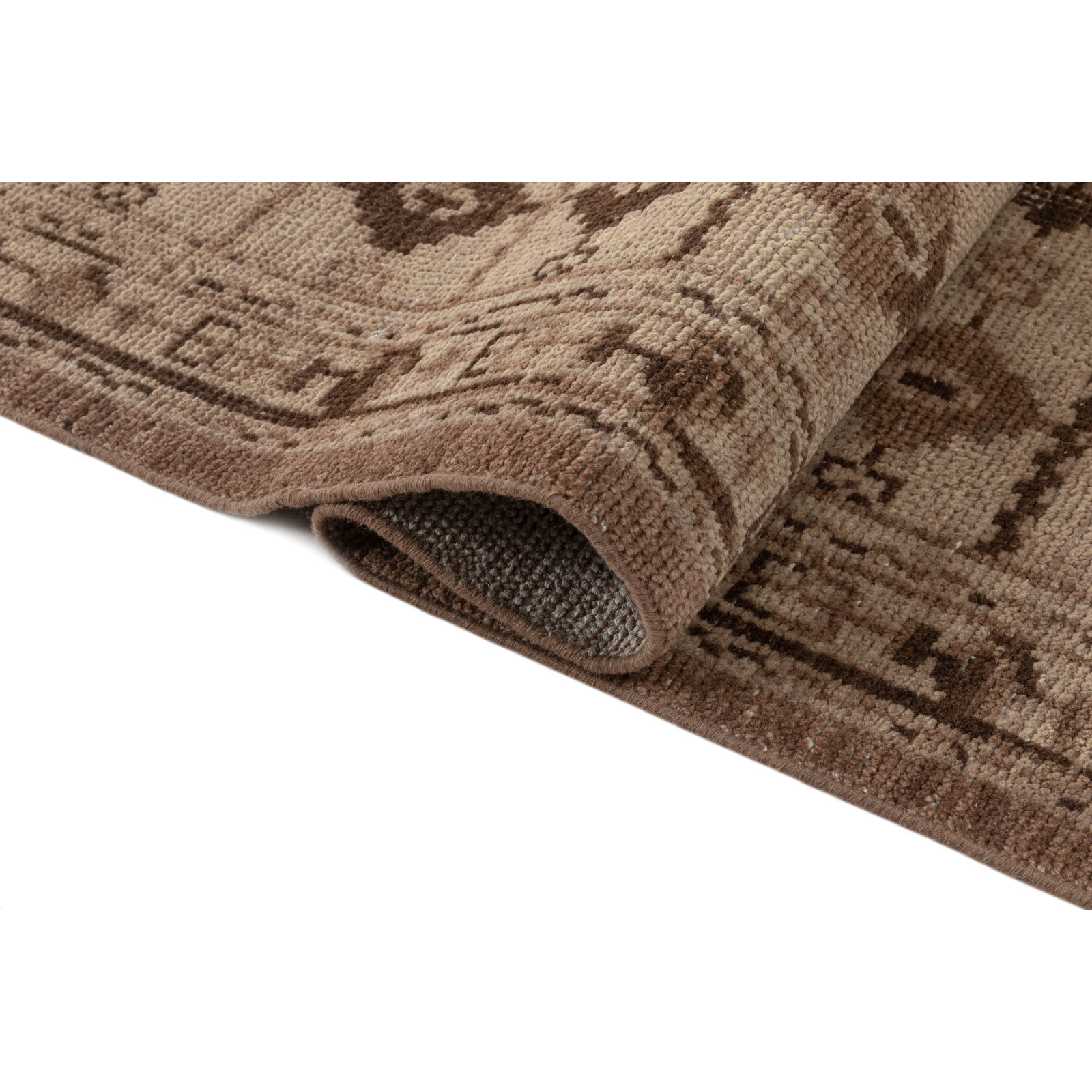 Vanna Hand-Knotted Oriental Wool Rug, Sand, 2'6x8'
