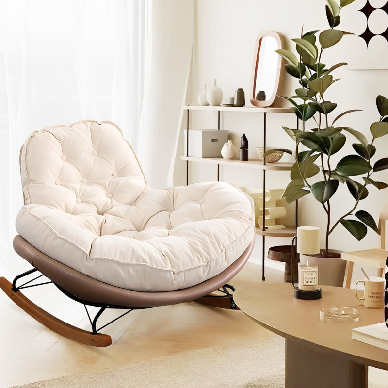 Everly Quinn Alvesta Upholstered Rocking Chair Wayfair
