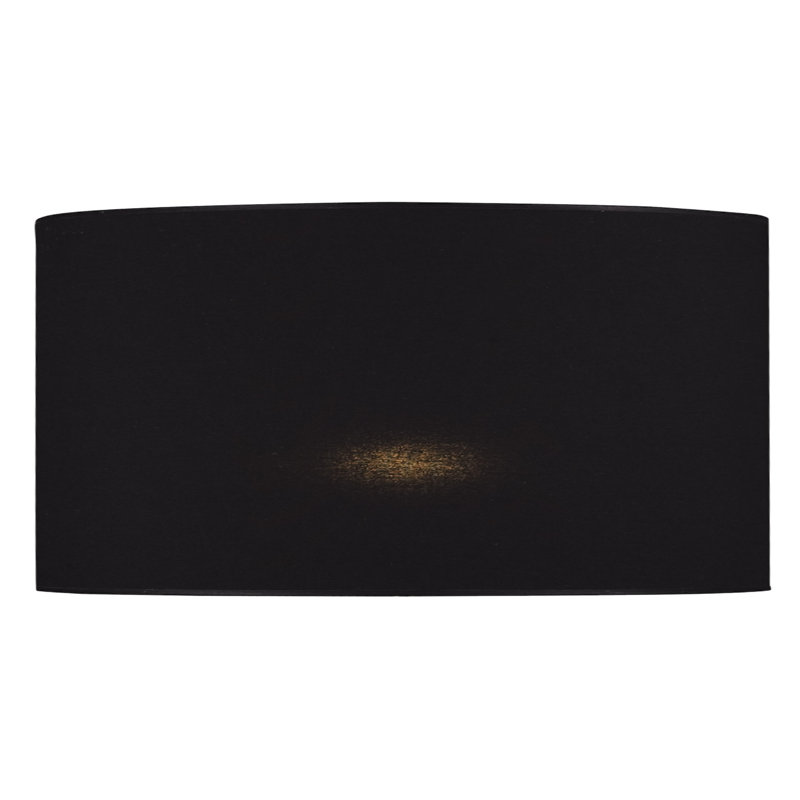 Renteria 24cm H Fabric Drum Lamp Shade, Black
