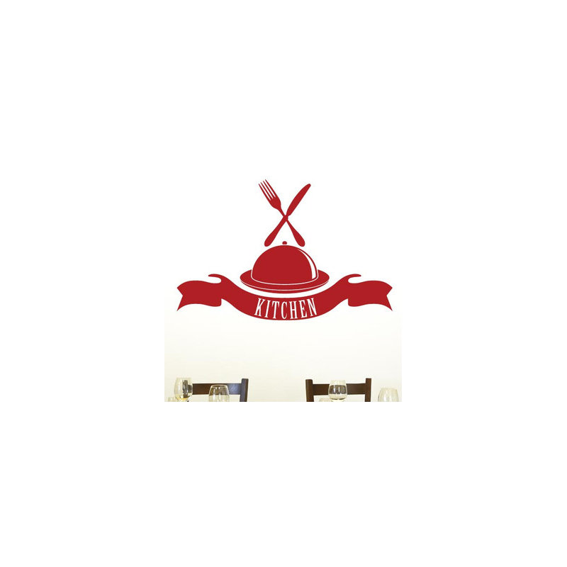 Food & Beverage Wall Decal, Medium, Dark Red