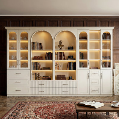 92.5'' H 3-Piece Bookcase Wall Unit Set
