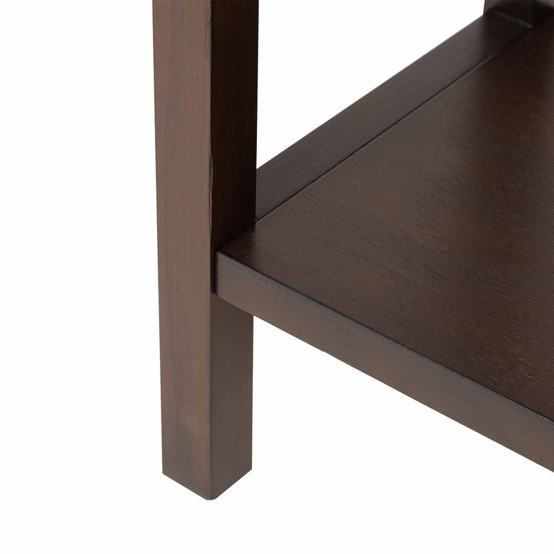 Lorriane 90cm Console Table for Living Room Furniture, 2 Drawers Hallway Table, Walnut Brown