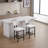 Set of 2 Upholstered Bar Stools with Sturdy Metal Legs for Various Spaces-438359531