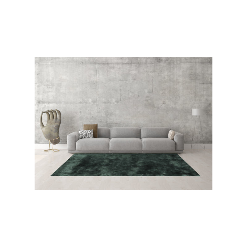 Pallas Hand-loomed 9'10" x 13'1" Area Rug in Petrol, Rectangle 6'7" x 9'8", Petrol