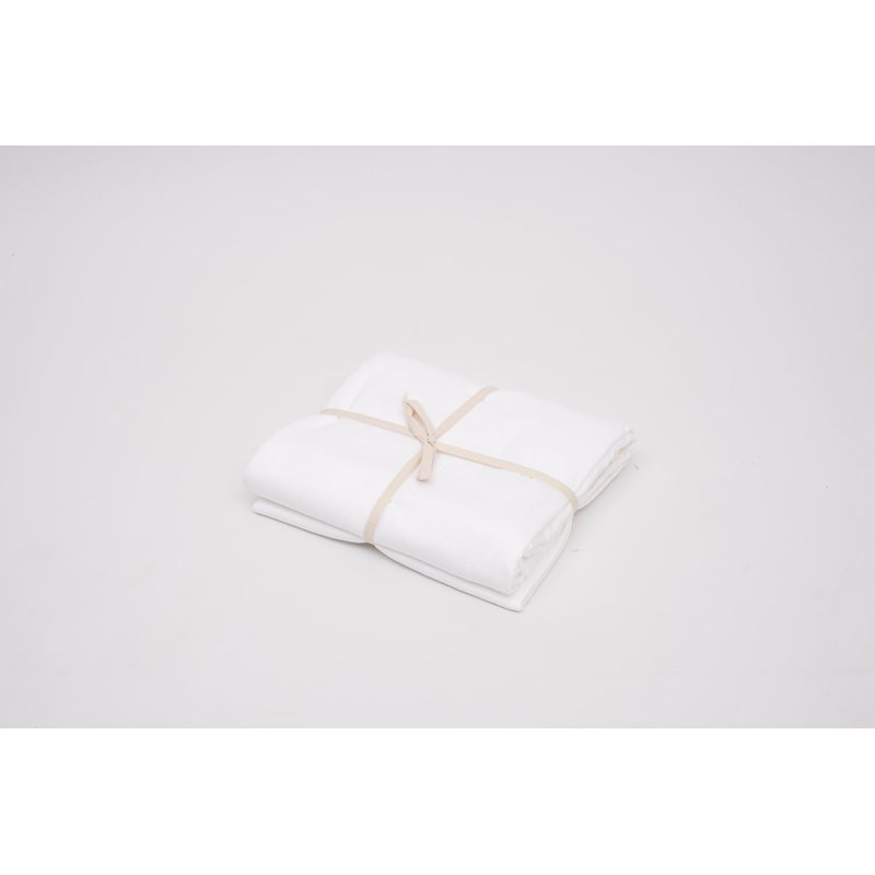 Drap 100% coton jersey plat seulement - très doux - ajustement facile - confortable, Drap plat de taille double, Blanc