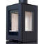 Metal heating fireplace with three Windows