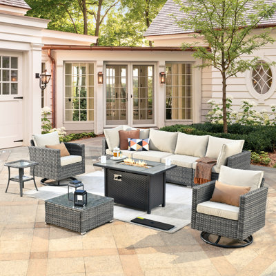 Outdoor Furniture 9 Pieces Set With Stove