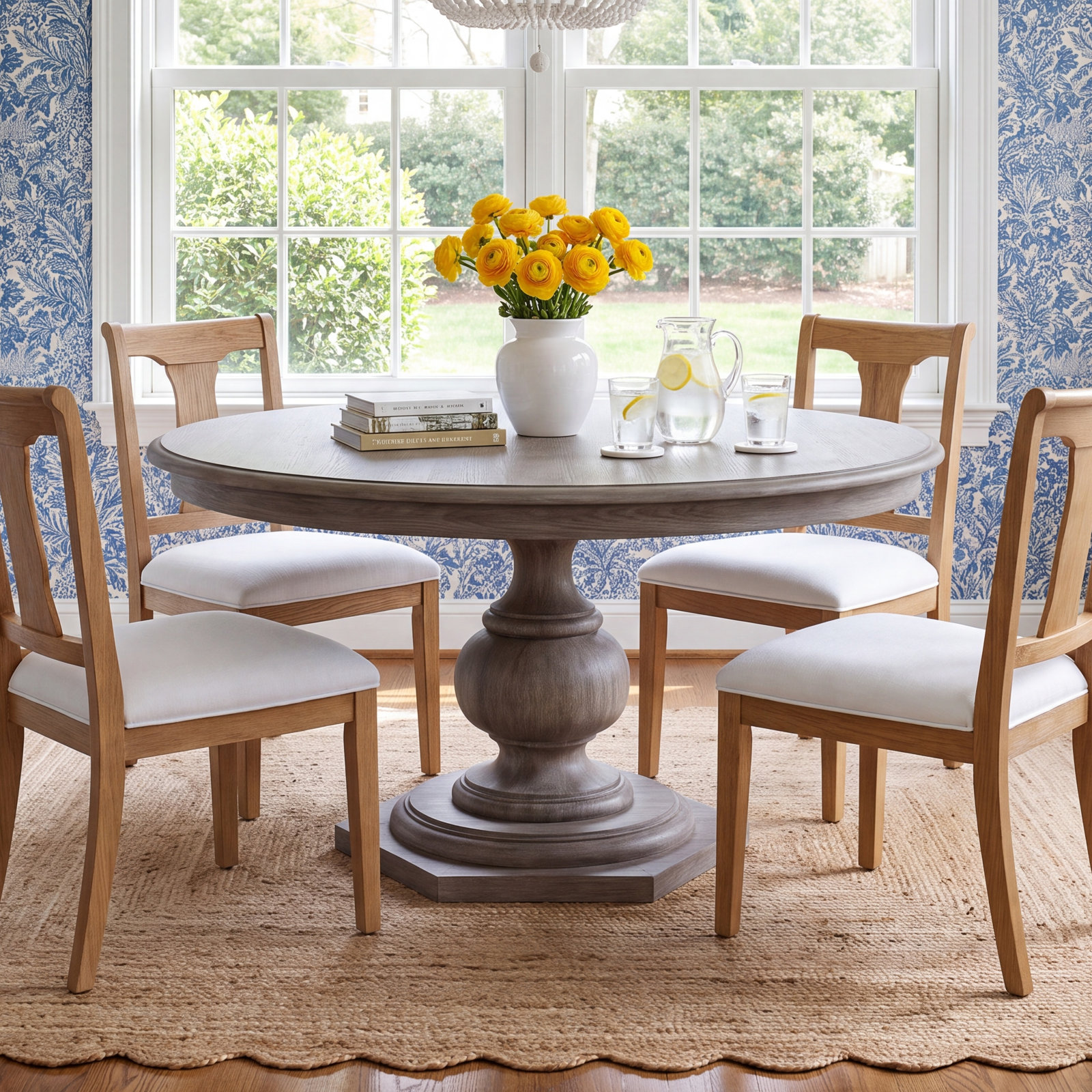 Moore 60'' Round Dining Table, Gray