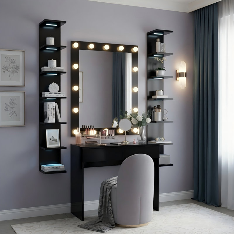 7-tier Rgb Wall Shelf, Black