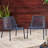2 Stackable Chair Collection, Matte Navy Iron Capacity, Hand-Crafted Details Connected, 26" X 21.74" 26", Seat 18" 19.5" 12.5 , Blue Composition, Handcrafted Placed,