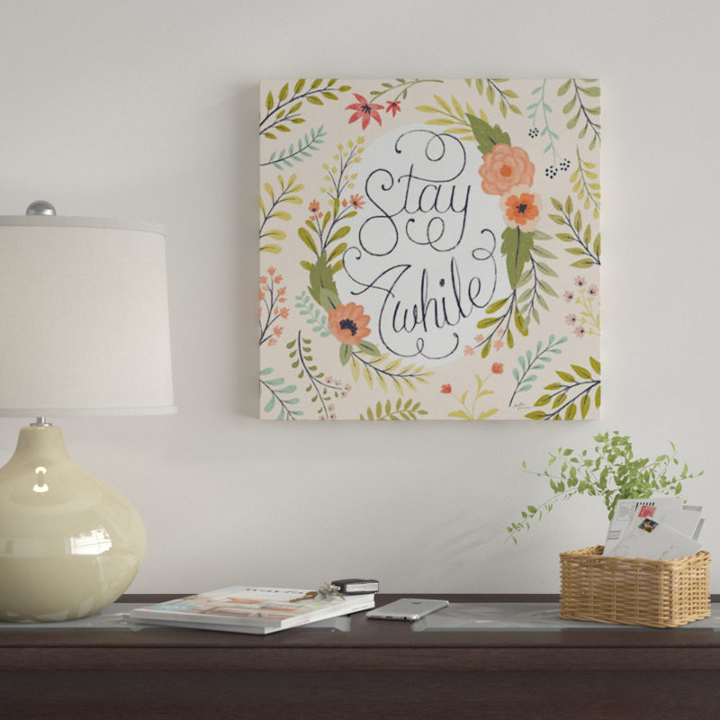 « rétro jardin ii », reproduction d’impression sur toile, H 26 po x l 26 po x P 1,5 po, Toile tendue, Pas de tapis