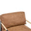 Fauteuil d'appoint brun 26,96 po avec coussin de dossier et siège confortables, structure en métal de conception contemporaine, convient pour la chambre à coucher ou le bureau, largeur 29,68 po, coussins 21,48 lb, noir-264118688