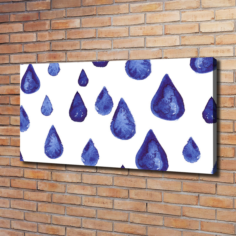 Blue Drops - Wrapped Canvas Print