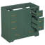 Base de meuble-lavabo vert 36 po avec six tiroirs et tablette réglable | Idée cadeau