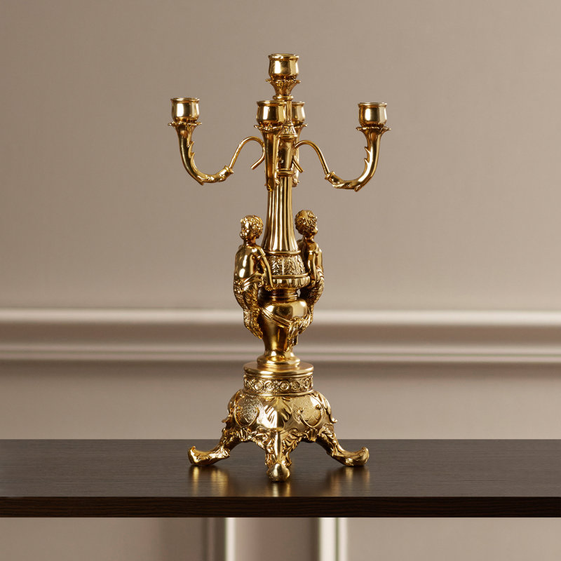 2 Piece Resin Tabletop Candelabra Set