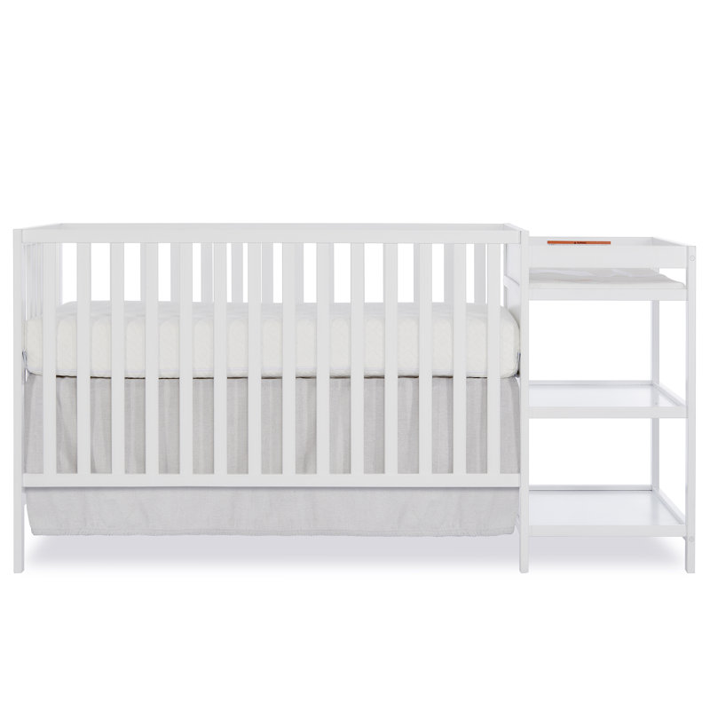White Pine Convertible Toddler Crib with Changing Table