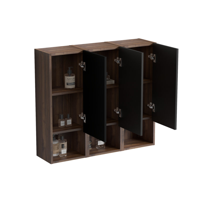 Armoire de rangement murale de salle de bain Mid-Century avec tablette