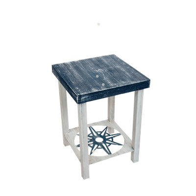 Alfredina Solid Wood Top End Table