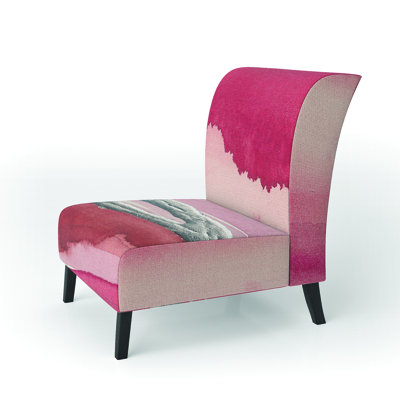 Fauteuil de chambre rembourré Metall Glam on Red - Modern Glam