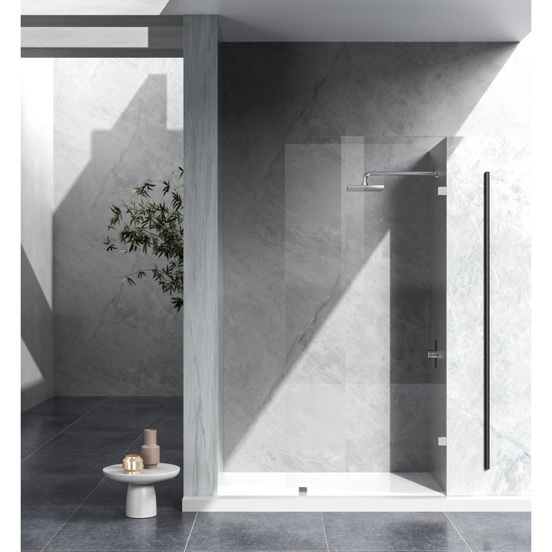 Porte de douche encadrée 78 "H, Chrome