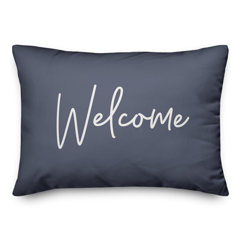 Outdoor Throw Pillow, Blue