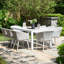 Sladkowski Outdoor Fabric 8 Seat Rectangular Dining Set - with Fire pit Table-196347374-196347375