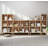 Freestanding Open Cubes Bookcase - 2-Tier Floor Standing Wooden Storage Display Cabinet Organizer With Legs For Home Office, 4-Cubes Open Shelf Low Short Bookshelf, Oak