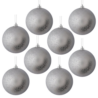 Ornement boule de mercure en plastique incassable 100 mm 