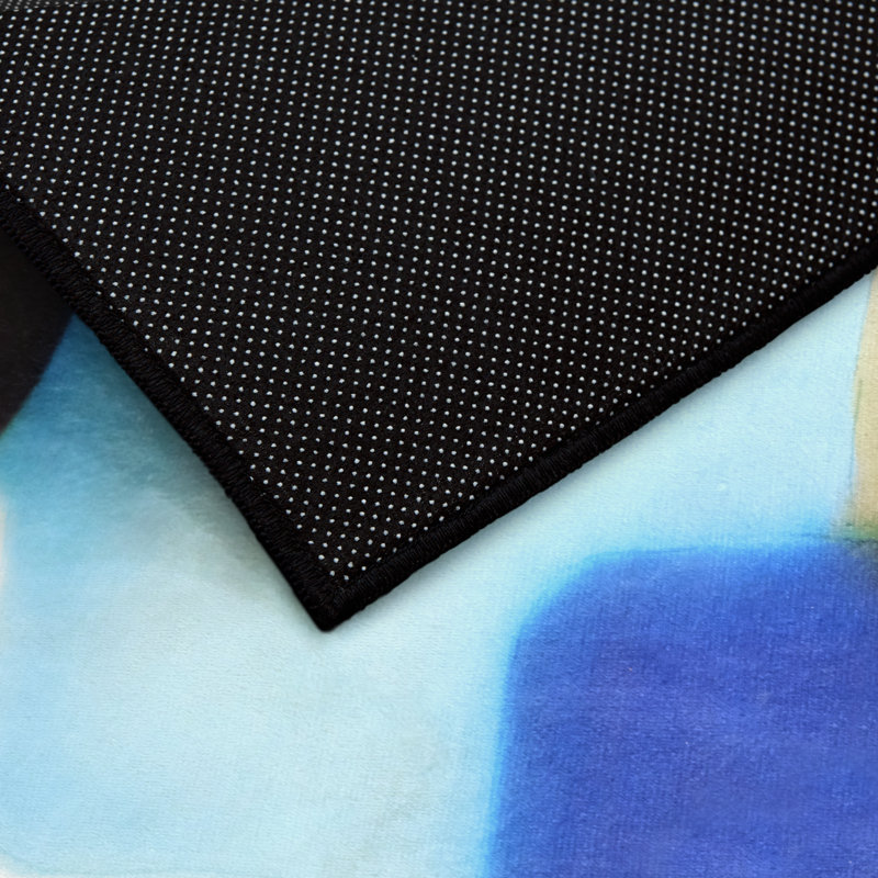 Tapis tissé à la machine, entrelacé en V, tissé à la main, 100% polyester, velours de 2 mm, dossier antidérapant.