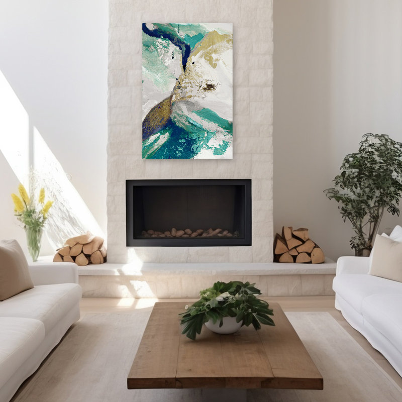 Art de la nature et de l'océan Riviera III, H 48 po x l 32 po