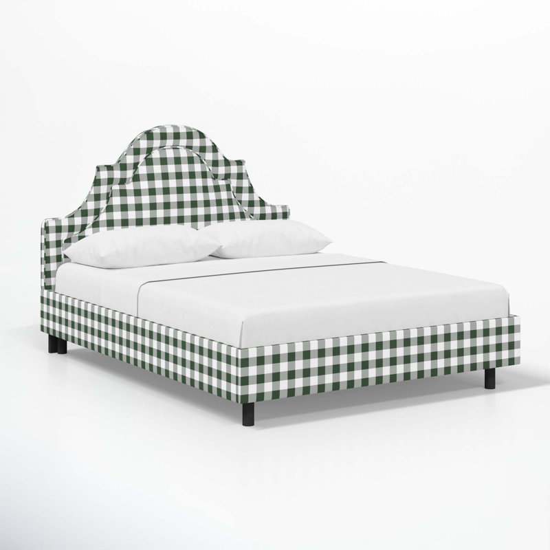 Lit tapissier Knipe, Simple, Vert classique guingan