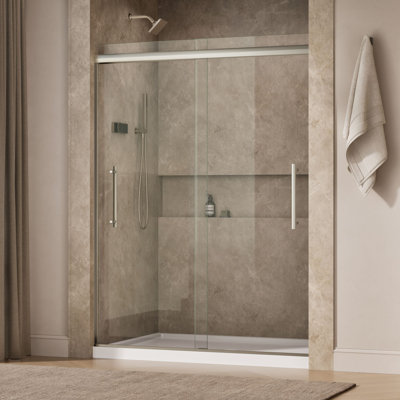 Pleat Frameless Sliding Bath Door