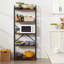 Rustic 5-Tier Bookshelf With Removable Storage Baskets - Heavy Duty Metal Frame-98402702
