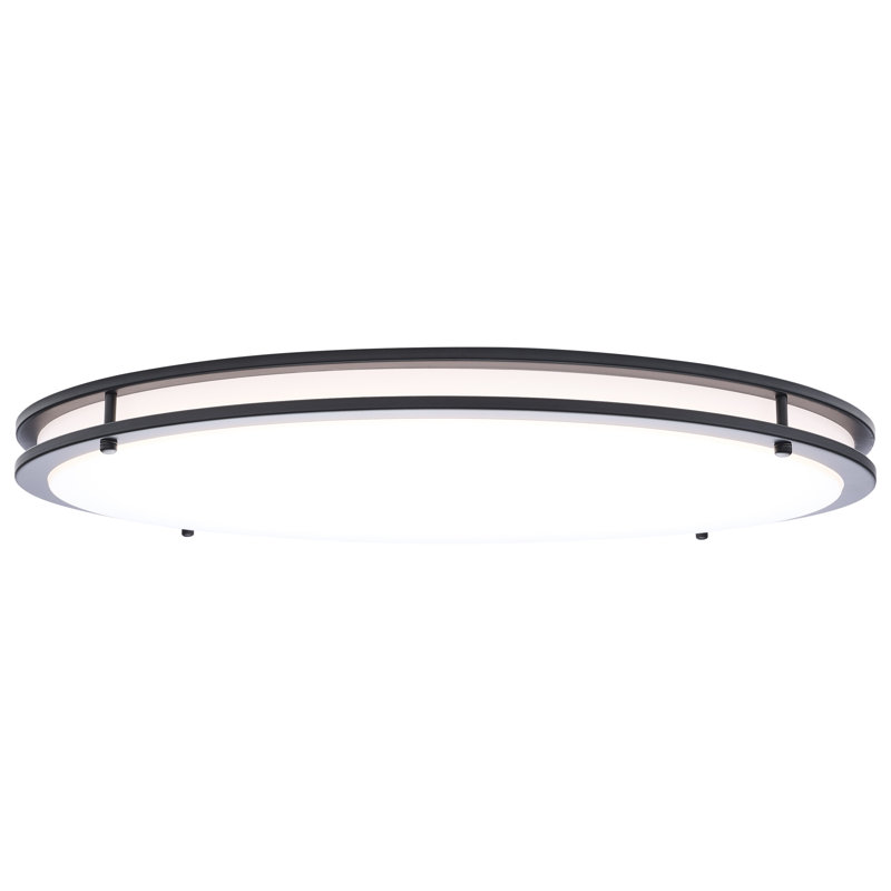 Plafonnier encastré rond de 24 po Norrine à DEL Norrine 27K / 3K / 35K / 4K / 5K, Noir