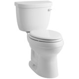 Cimarron Comfort Height 1.28 GPF (Water Efficient) Elongated Two-Piece Toilet with Aquapiston Flush Technology, Left-Hand Trip Lever and Insuliner Tank Liner (Seat Not Included)