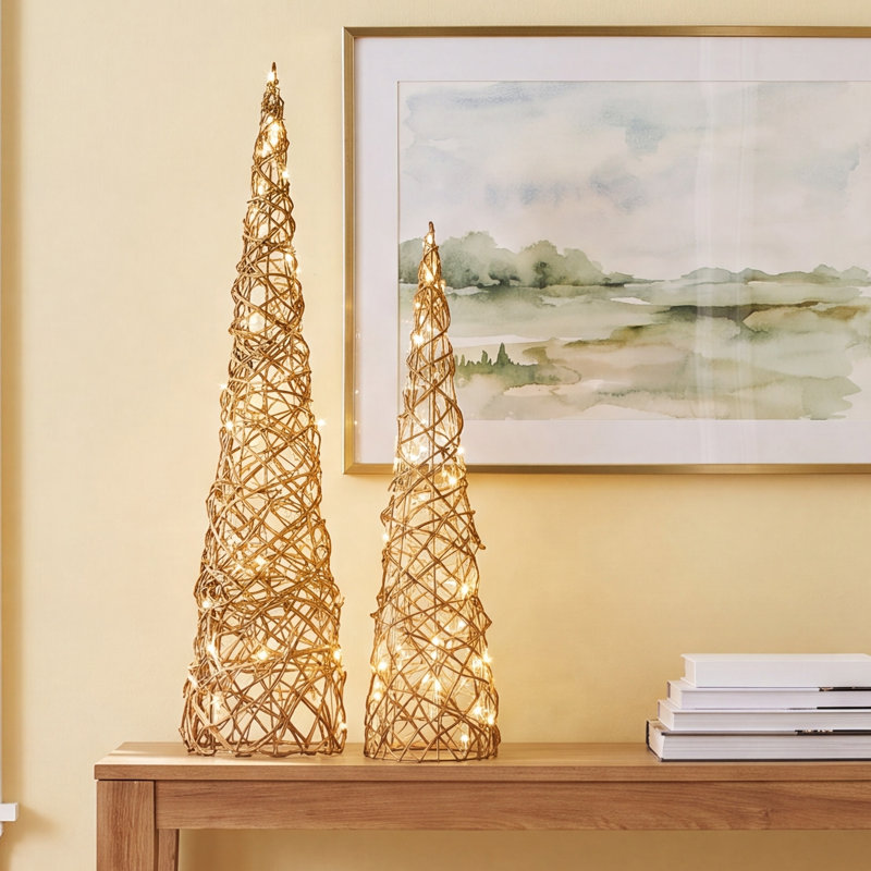 Kinsley Rattan LED Lighted