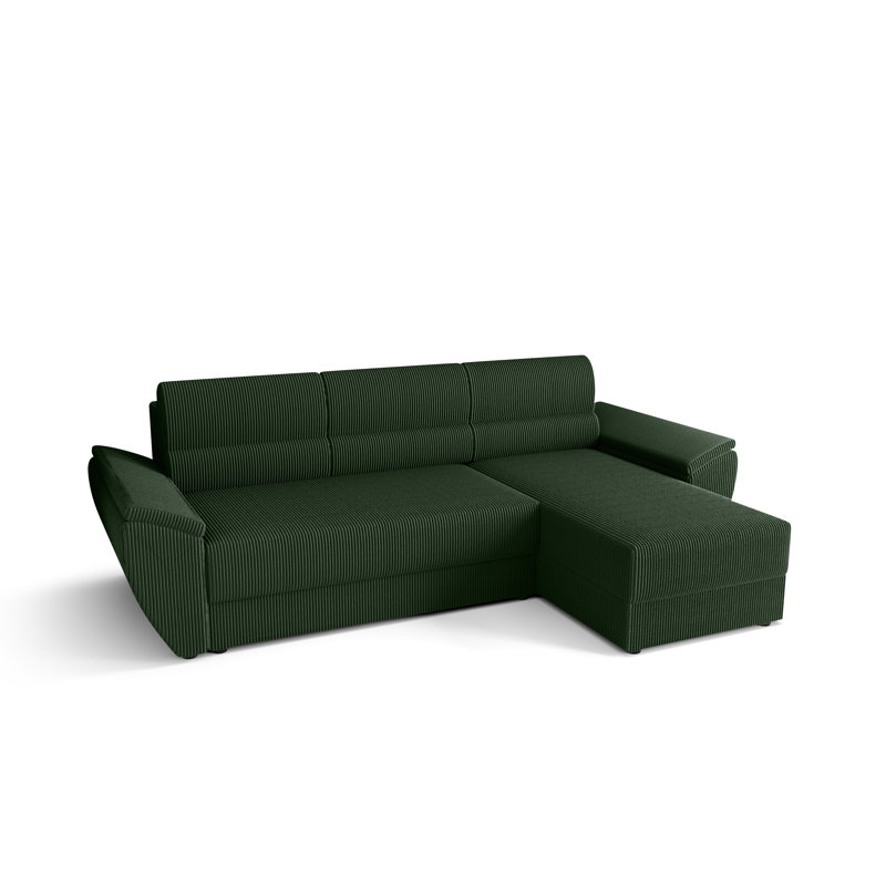 Sietske 3 Seater Corner Sofa , Right -sided, Green - Poso14