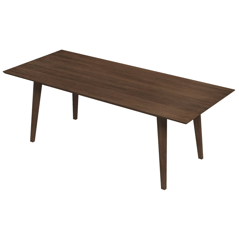 Table de salle à manger rectangulaire en bois massif de style moderne 86 po