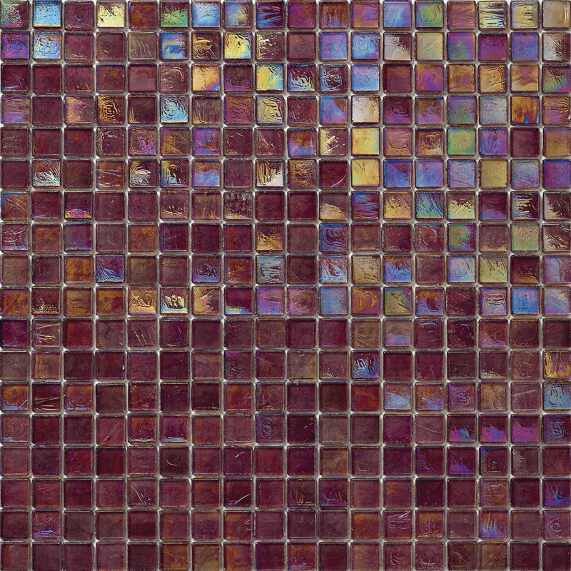 Strawberry 5/8" x 5/8" Glimmer Glass Mosaic