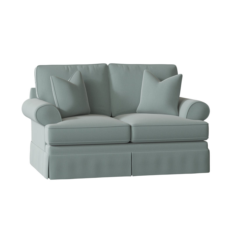Atterbury 68" Flared Arm Loveseat, Canvas Spa Sunbrella® Canvas