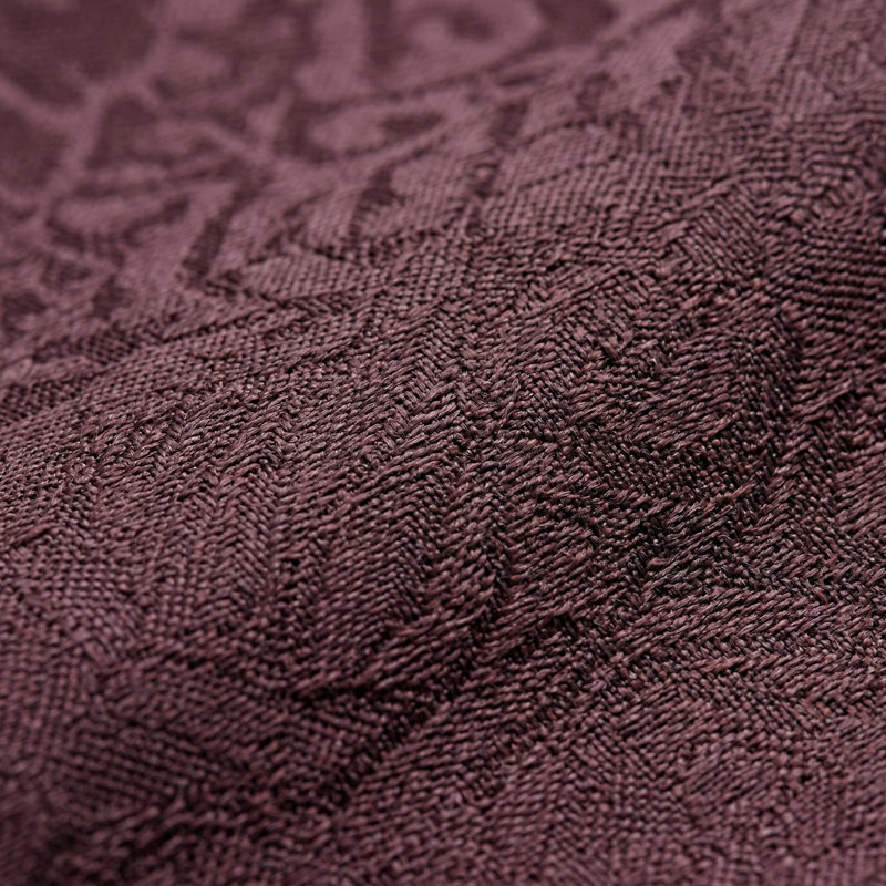 Rideau à œillets en jacquard tissé Maya, 137 x 213 cm, voilage filtrant la lumière pour salon ou chambre, rouge bordeaux
