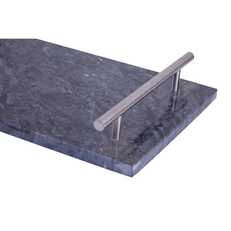 Everleigh Marble Tray, Black/Grey