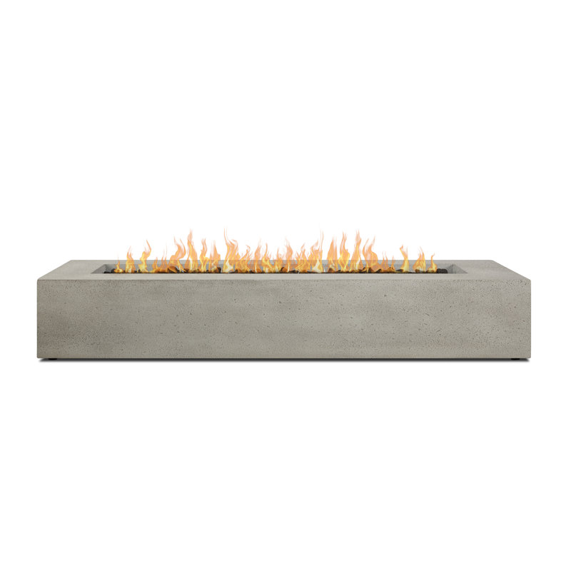 La Valle 72" Rectangle Propane Fire Table, Flint