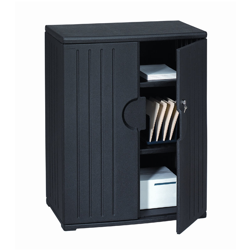 Armoire de rangement à 2 portes, Noir