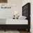 Louby 49" Farmhouse King Platform Bed, Black-1676035917-1676035906