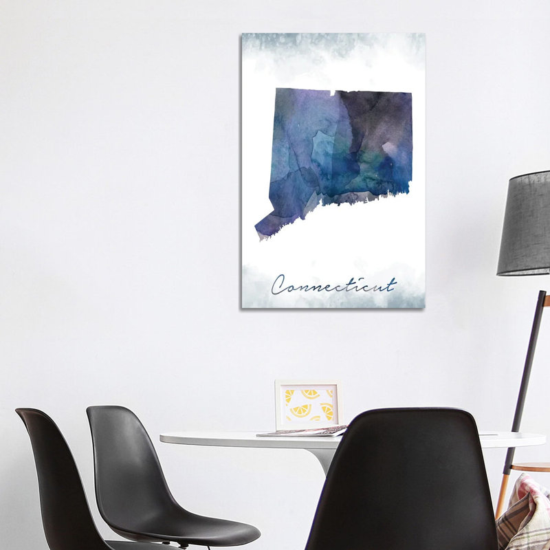 Connecticut State Bluish - Wrapped Canvas Print, 101.6cm H x 66.04cm W