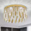 Lustre moderne en cristal K9 à DEL doré pour la chambre à coucher, la cuisine, le couloir, la salle à manger, les températures tricolores